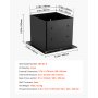Tuleja montażowa VEVOR, 4 sztuki, wymiary wewnętrzne wspornika słupka 92 x 92 mm do słupków 88,9 x 88,9 mm, wytrzymała tuleja uziemiająca ze stali węglowej, idealna do balustrad altan i tarasów, płyta podstawy podtrzymującej taras, kolor czarny