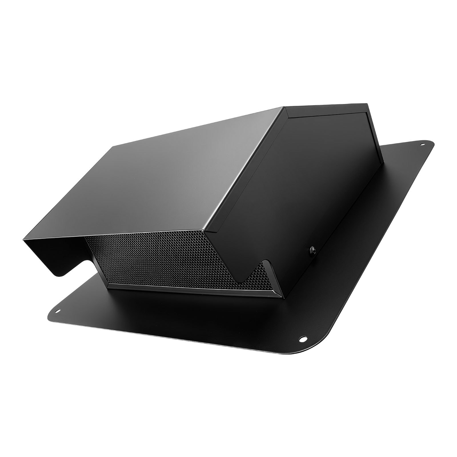 Kratka wentylacyjna VEVOR z osłoną, 360x320x190 mm, wykonana z wysokiej jakości stali SPCC, ze zintegrowaną kratką ochronną, kratka wentylacyjna na dachy, ściany, zewnętrzne kanały wentylacyjne (czarna)