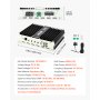 Wzmacniacz samochodowy VEVOR Monoblock o mocy 800 W RMS, maks. 1/2/4 Ohm, wzmacniacz audio (klasa D) ze zdalnym sterowaniem poziomem subwoofera, filtrem dolnoprzepustowym, wzmocnieniem basów, przesunięciem fazowym i regulacją głośności