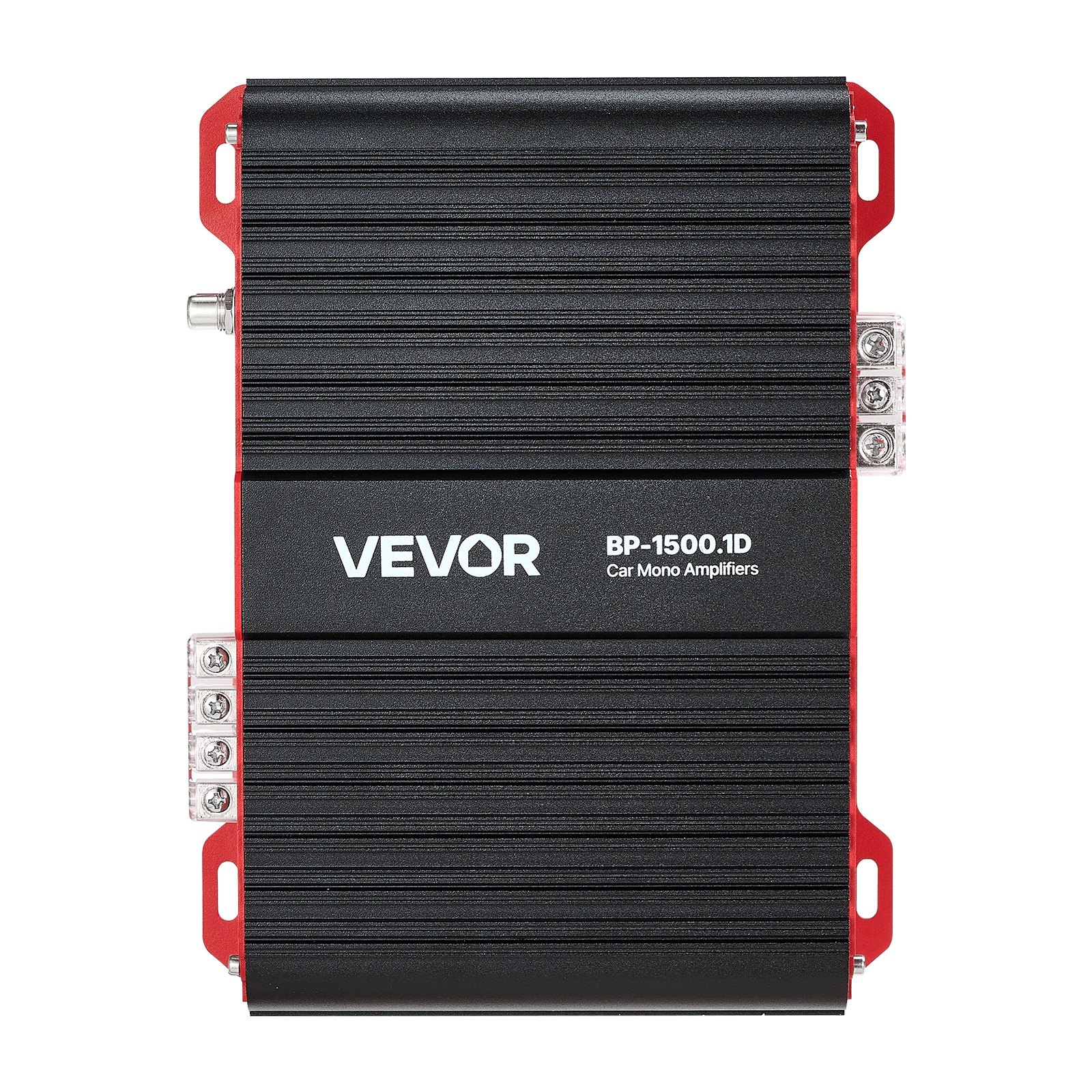 Wzmacniacz samochodowy VEVOR Monoblock 1500 W RMS MAX 1/2/4 Ohm, wzmacniacz audio (klasa D / 1-kanałowy) ze zdalnym sterowaniem głośnością subwoofera, filtrem dolnoprzepustowym, wzmocnieniem basów i regulacją głośności