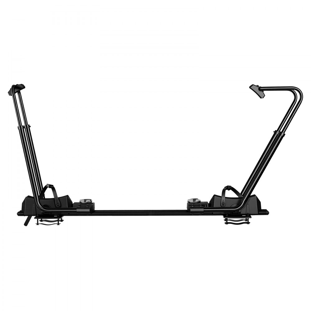 VEVOR Uchwyt rowerowy dachowy pionowy na 1 rower, uchwyt dwuramienny, składany, nośność 20 kg, stop aluminium, stal Q235, z mocowaniem bezramowym, klamrą bezpieczeństwa i akcesoriami montażowymi