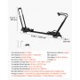 VEVOR Uchwyt rowerowy dachowy pionowy na 1 rower, uchwyt dwuramienny, składany, nośność 20 kg, stop aluminium, stal Q235, z mocowaniem bezramowym, klamrą bezpieczeństwa i akcesoriami montażowymi