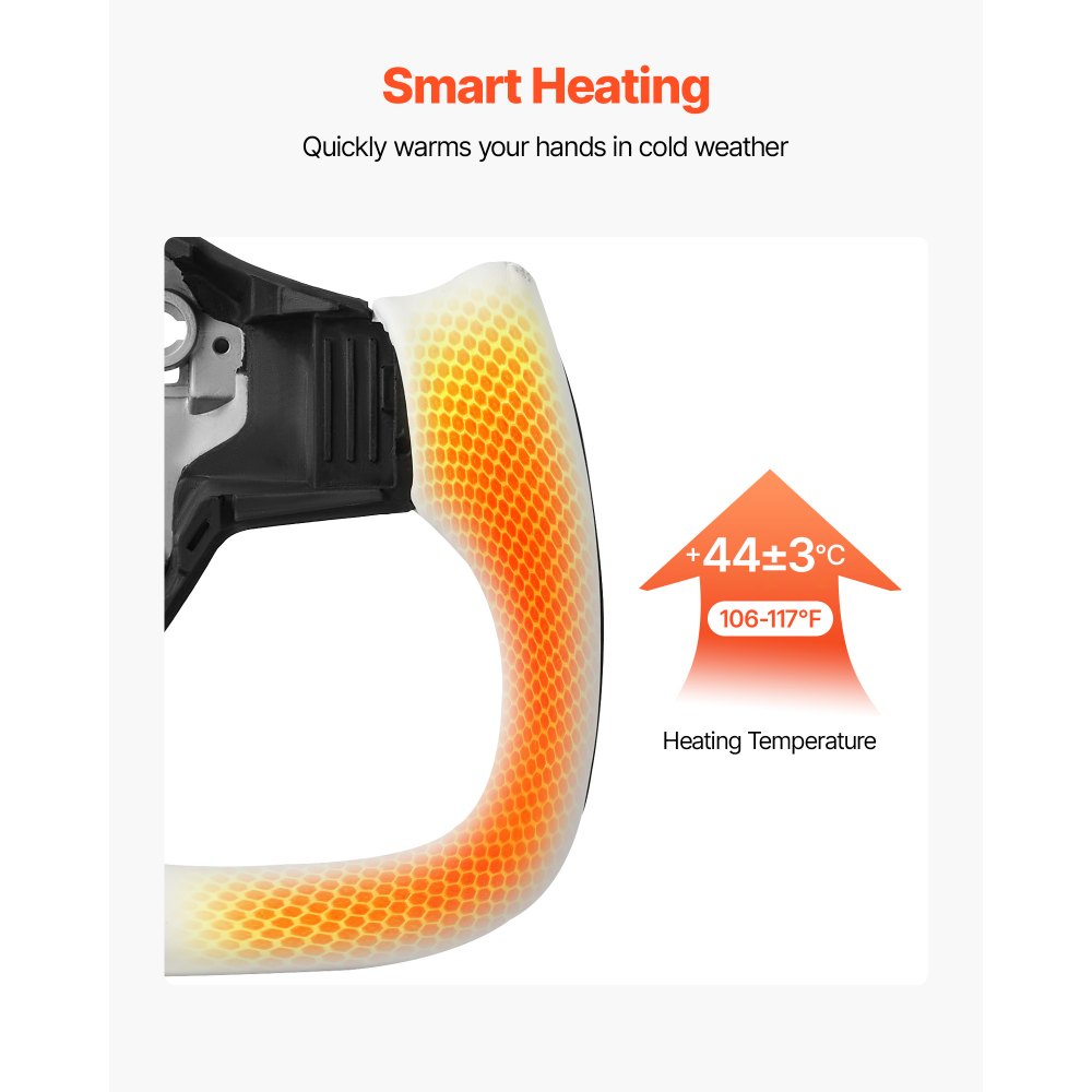 Kierownica VEVOR do Tesli Model 3 (2016–2023), kierownica w kształcie litery D z włókna węglowego, spłaszczona u dołu, z funkcją podgrzewania, skórzany uchwyt z powierzchnią antypoślizgową, część zamienna do Modelu 3, biała