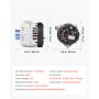 Alternator samochodowy VEVOR 8247N do Cadillaca Escalade V8 5,3 l/6,0 l 2002-2004, Chevroleta Suburban 1500 2000-2004, GMC Yukon V8 4,8 l/5,3 l 2000-2004, alternator zamienny do samochodów 10464481, 15755616