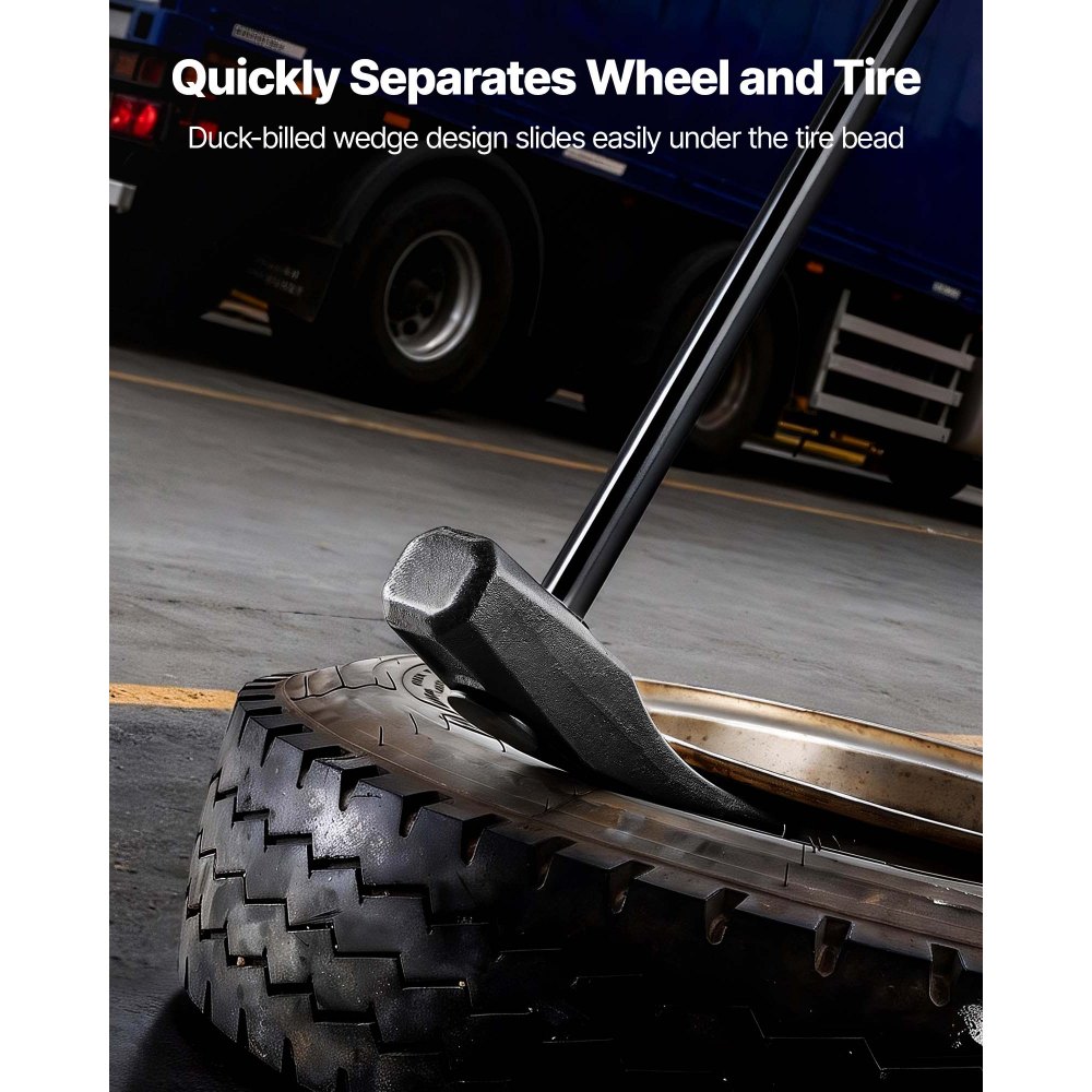 VEVOR Narzędzie do montażu opon Ręczny montażownica do opon Młotek do opon Uchwyt 81 cm Narzędzie do opon z odrywaczem opon w kształcie dzioba kaczki do montażu i demontażu w naprawach samochodów uniwersalnych typów pojazdów