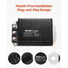 VEVOR Golf Cart Controller 48V 250A Regulator prędkości dla EZGO TXT 1206HB-5201