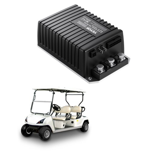Kontroler prędkości wózka golfowego VEVOR, 48 V 250 A, zamiennik sterownika silnika prądu stałego do wózków golfowych Club Car z lat 2000-2008, stopień ochrony IP65, obudowa z aluminium ABS, kompatybilny z modelami 1510A-5251