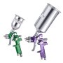 Zestaw natryskowy VEVOR 3-częściowy, pistolet natryskowy, pistolet natryskowy z 3 dyszami (1/1,4/1,8 mm), 3 kubkami i regulatorem powietrza, grawitacyjny pistolet natryskowy do lakieru samochodowego do podkładu, warstwy nawierzchniowej i poprawek