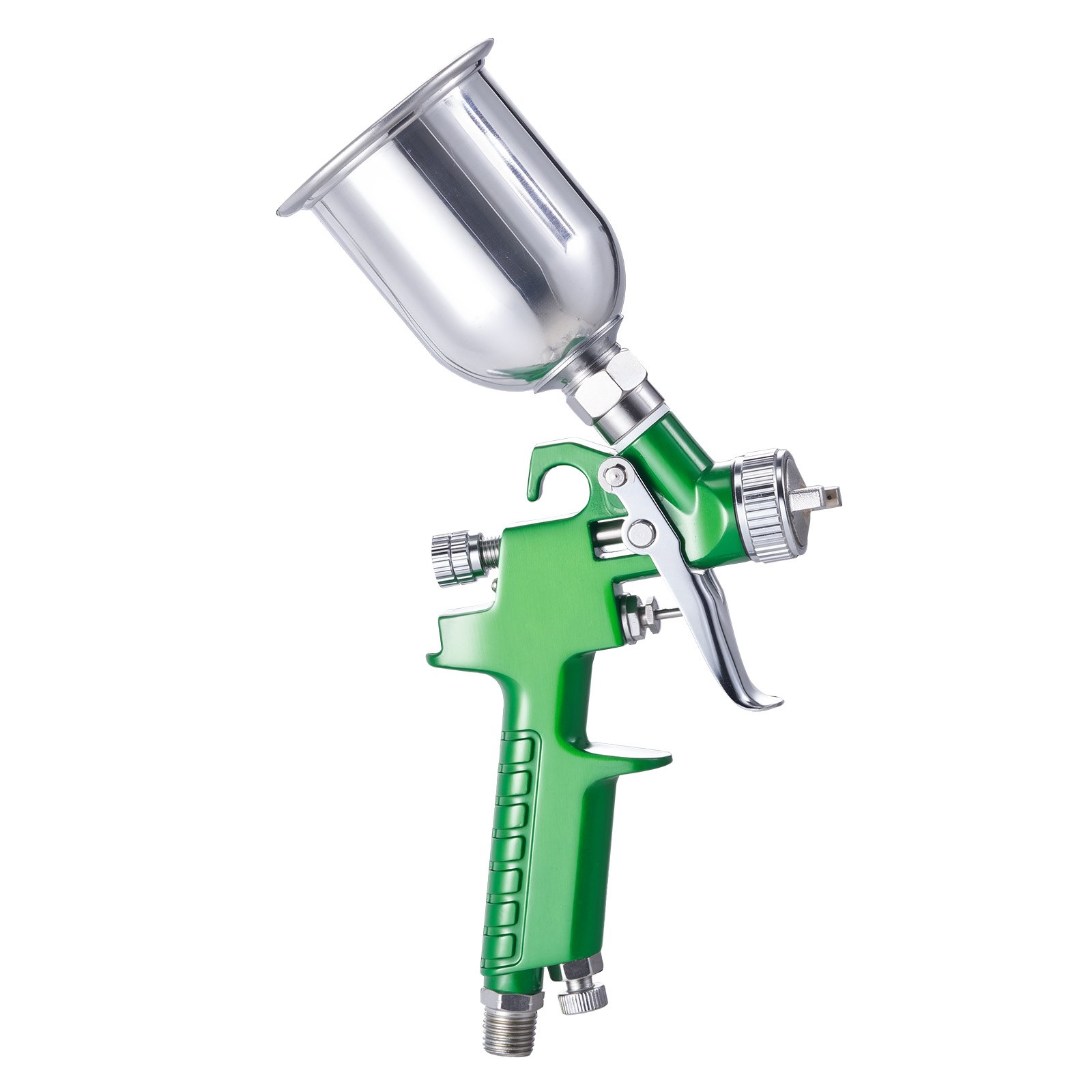 Zestaw natryskowy VEVOR 3-częściowy, pistolet natryskowy, pistolet natryskowy z 3 dyszami (1/1,4/1,8 mm), 3 kubkami i regulatorem powietrza, grawitacyjny pistolet natryskowy do lakieru samochodowego do podkładu, warstwy nawierzchniowej i poprawek