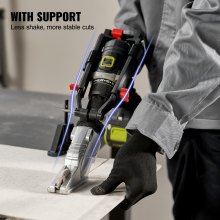 VEVOR Przystawka do nożyc do blachy Przystawka do nożyc do metalu 3 "1500-3000 RPM 14GA Nożyce do blachy Wiertło Przystawka do klucza udarowego, uniwersalne zastosowanie Przystawka do czarnych nożyc do metalu Gotowa do uderzenia