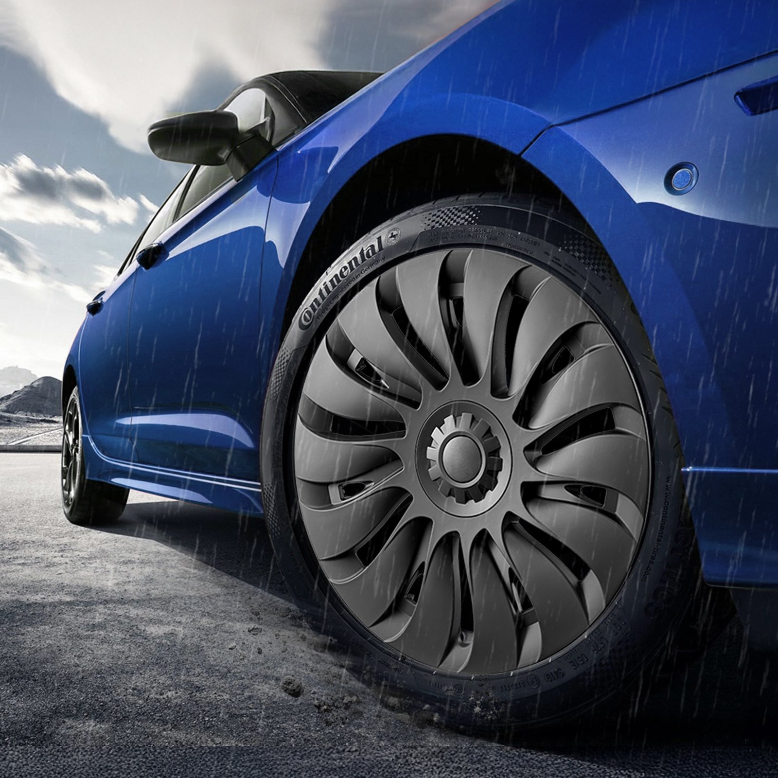 Kołpaki VEVOR, kołpaki do felg, model Y 2021-2023, kołpak z zatrzaskiem, taśmą ochronną i otworem na dyszę zaworu, kołpak ABS i PC o wysokiej sztywności