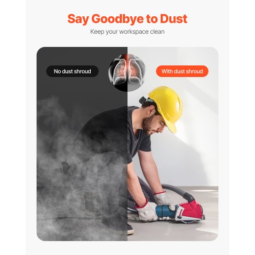 VEVOR Okap do odsysania Szlifierka kątowa 6 tarcz zaciskowych Kompatybilna z 100-125 mm Czerwona