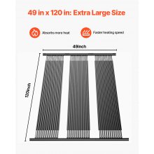 VEVOR Panel słoneczny Kolektor słoneczny Ogrzewanie basenu Ogrzewanie słoneczne Pokrywa termiczna 1235x3060mm