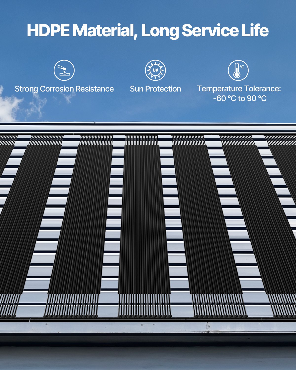 Podgrzewacz basenowy z kolektorem słonecznym VEVOR, system ogrzewania basenu HDPE 1235 x 3060 mm, podgrzewacz solarny z kompletnym wyposażeniem, uniwersalny panel słoneczny, osłona grzewcza do basenów naziemnych i podziemnych