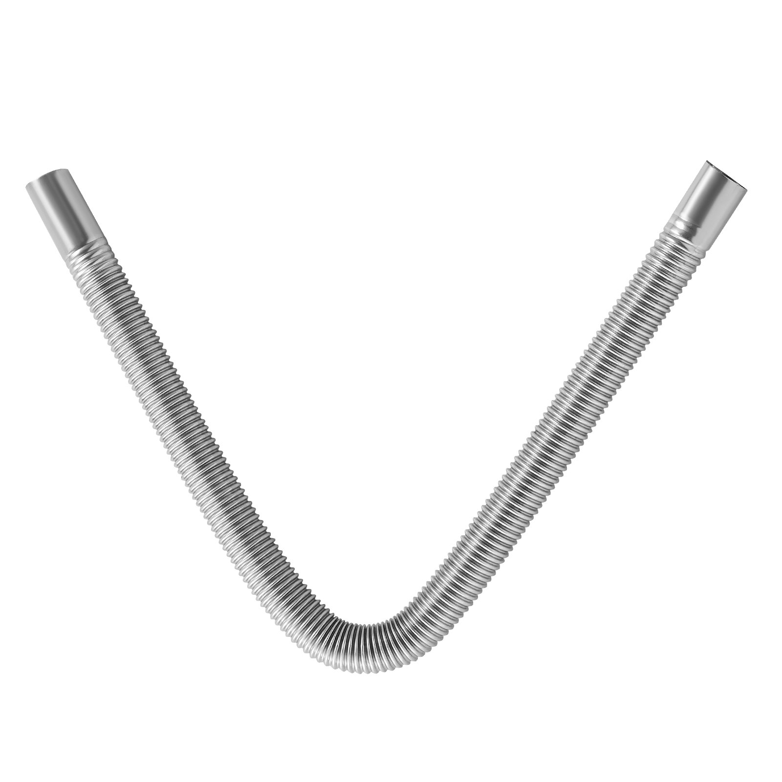 Rura wydechowa VEVOR, elastyczny wąż wydechowy do ogrzewania postojowego, 59 cm do ogrzewania samochodowego na olej napędowy, z 2 zaciskami, rura wydechowa ze stali nierdzewnej o przekroju Φ 25 mm do ogrzewania powietrza na olej napędowy o mocy 2 kW / 5 kW / 8 kW