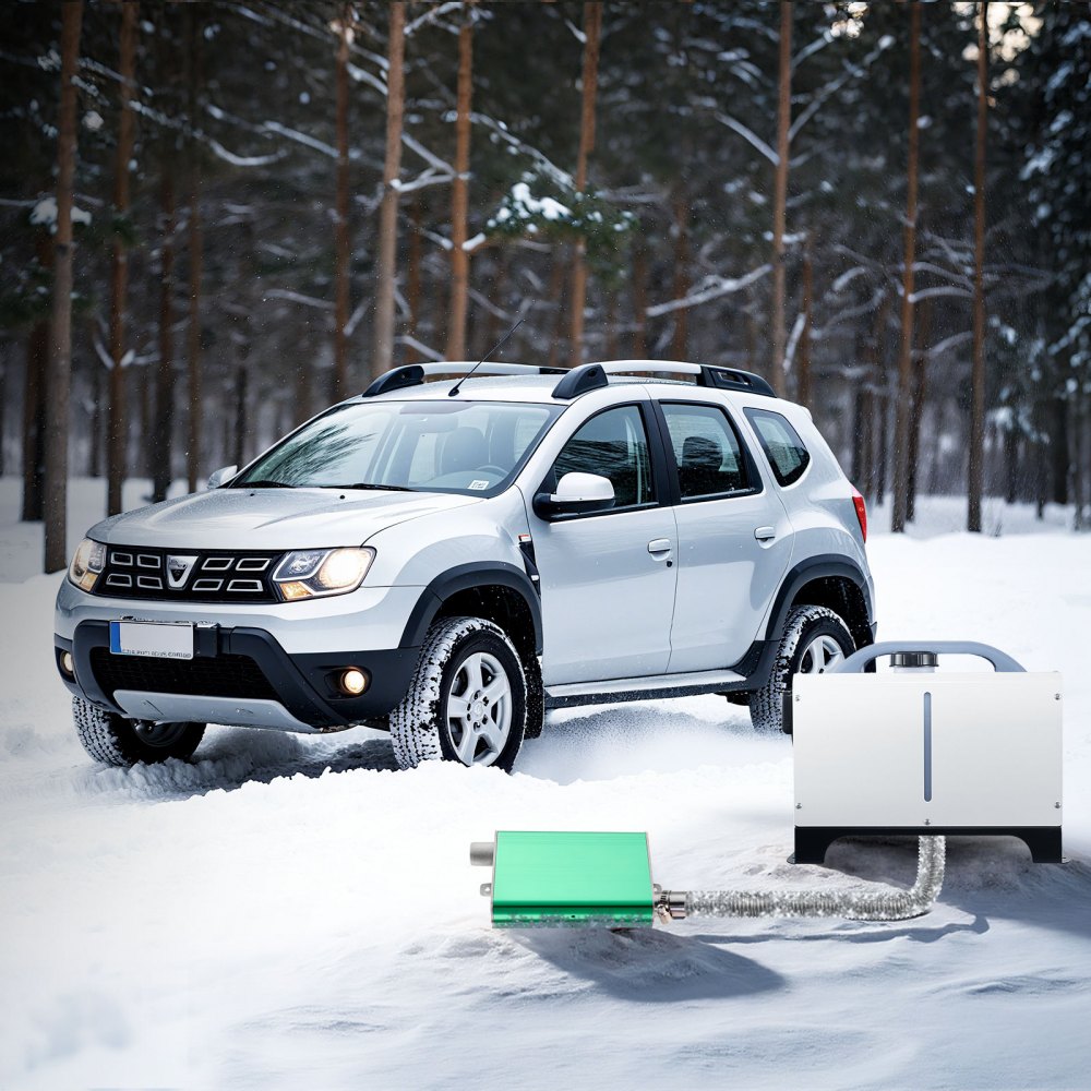 Zestaw tłumika wydechu do ogrzewania postojowego VEVOR Diesel z 2 zaciskami i śrubami, stop aluminium, reduktor hałasu ogrzewania postojowego do ogrzewania postojowego o mocy 2 kW / 5 kW / 8 kW