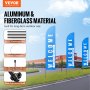 Zestaw masztów flagowych VEVOR Feather, 2 sztuki, maszt flagowy Swooper o długości 5 m, do flag reklamowych na zewnątrz, z kołkami do wbijania w ziemię i torbą transportową (flaga nie jest dołączona)