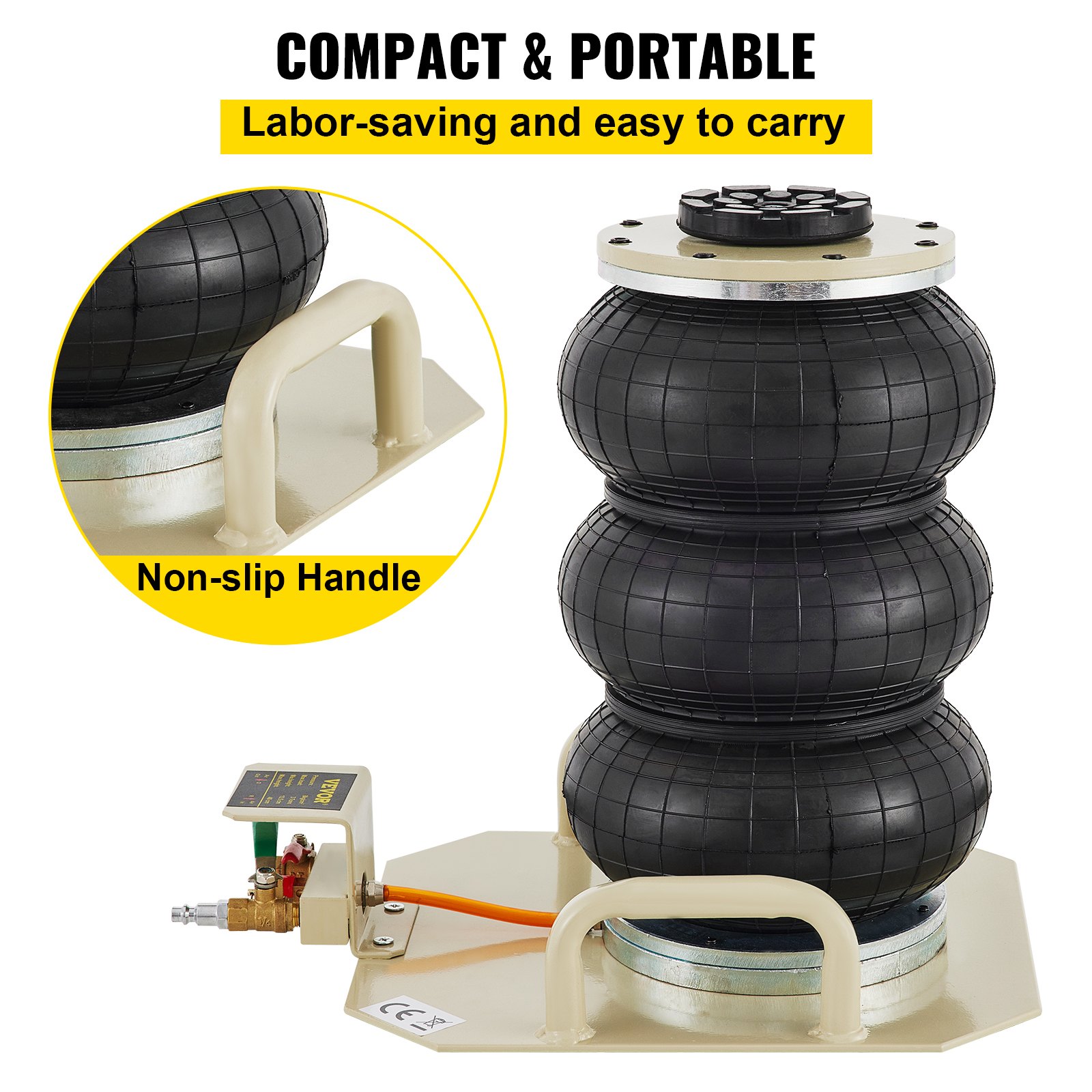 Podnośnik pneumatyczny 6600lbs Podnośnik pneumatyczny Maksymalna wysokość 16,5 ''