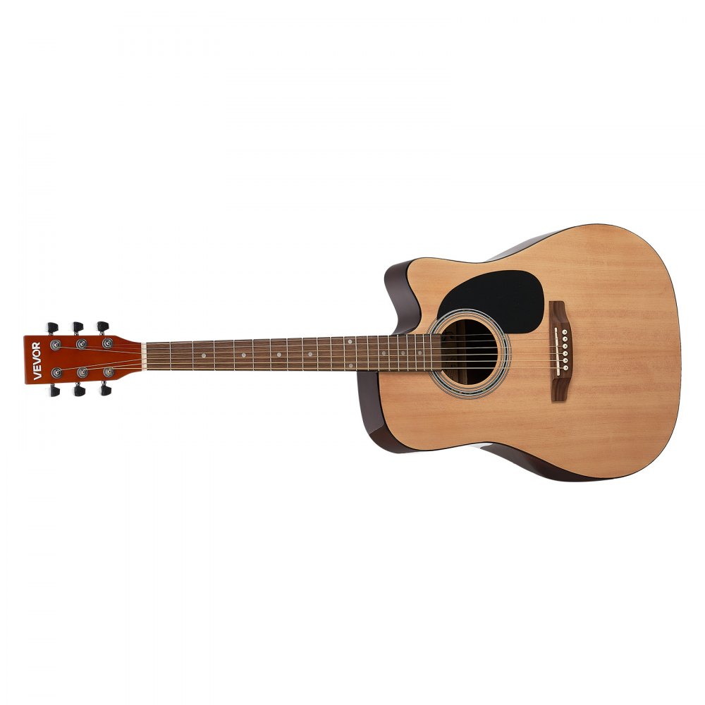 Gitara akustyczna elektryczna VEVOR Cutaway dla początkujących 1041,4 mm (41 inch), naturalna dla dorosłych