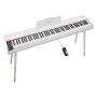 Pianino cyfrowe VEVOR, 88 półważonych klawiszy standardowej wielkości, pianino elektroniczne, białe dla początkujących, 600 dźwięków, 600 rytmów, USB, MIDI, wyjście audio, gniazdo słuchawkowe, pedał podtrzymujący i głośniki Hi-Fi
