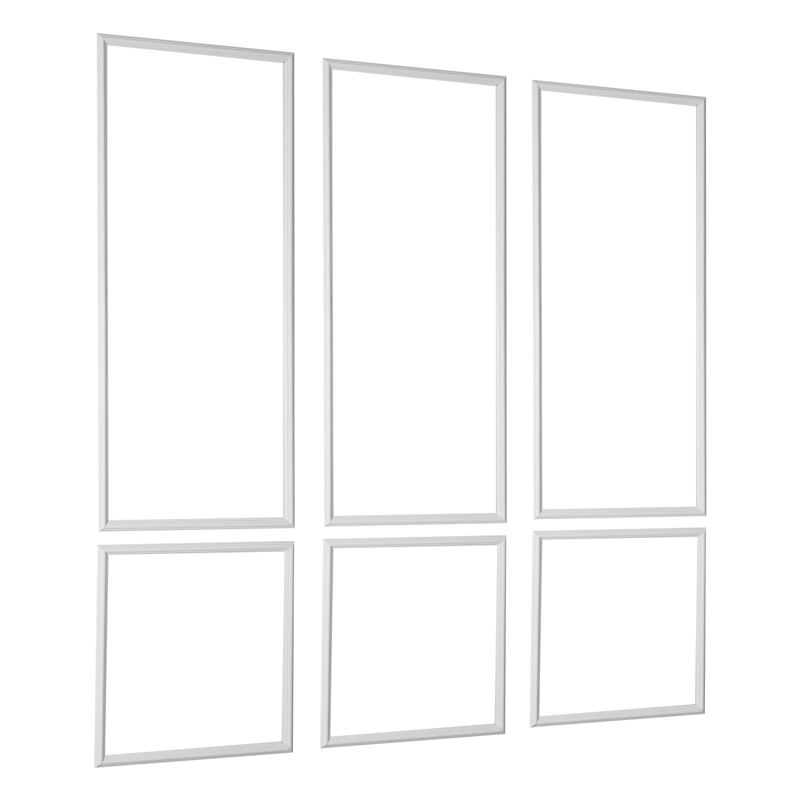 Zestaw listew ściennych VEVOR, 3-częściowy zestaw 61 x 61 cm i 61 x 138 cm, listwy gzymsowe z polistyrenu do malowania, wodoodporna listwa ścienna, dekoracyjna listwa ścienna, listwa fryzowa do salonu, sypialni, domu, biała