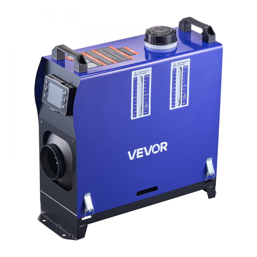 VEVOR Nagrzewnica powietrza na olej napędowy 12-24V 5-8KW Przenośna nagrzewnica postojowa z pilotem i ekranem LCD, niski poziom hałasu, zbiornik paliwa 5 l do ciężarówek, kamperów, SUV-ów, kamperów