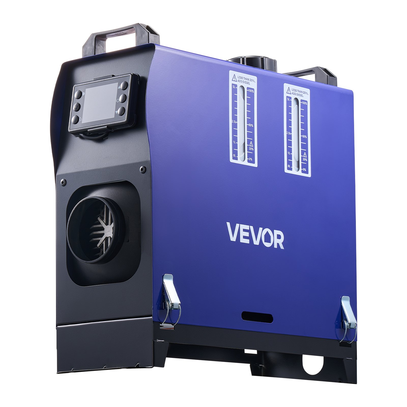 VEVOR Nagrzewnica powietrza na olej napędowy 12-24V 5-8KW Przenośna nagrzewnica postojowa z pilotem i ekranem LCD, niski poziom hałasu, zbiornik paliwa 5 l do ciężarówek, kamperów, SUV-ów, kamperów