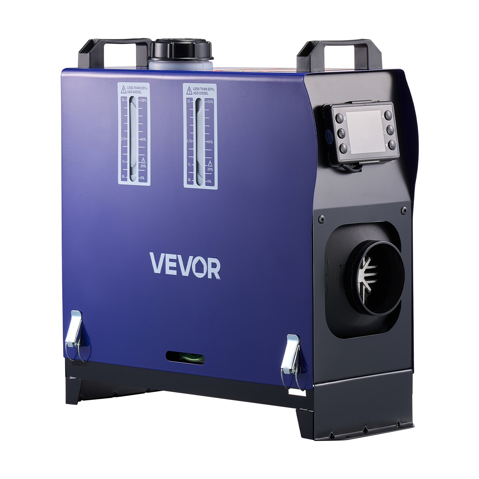 VEVOR Nagrzewnica powietrza na olej napędowy 12-24V 5-8KW Przenośna nagrzewnica postojowa z pilotem i ekranem LCD, niski poziom hałasu, zbiornik paliwa 5 l do ciężarówek, kamperów, SUV-ów, kamperów