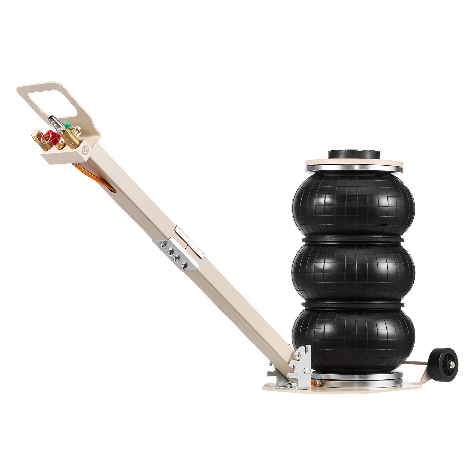 Podnośnik pneumatyczny VEVOR o udźwigu 3 ton z 6 stalowymi rurami i regulowanym uchwytem, ​​wysokość podnoszenia 140–450 mm, szybkie podnoszenie, podnośnik pneumatyczny do samochodów osobowych, SUV-ów i pickupów