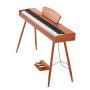 VEVOR Weighted Digital Piano, 88 Keys Fully Weighted, Electric Piano Keyboard with Sheet Music Stand, Triple Pedal, Power Adapter, 280 Tones, Support Wireless Connection, for Beginners, Wood Color