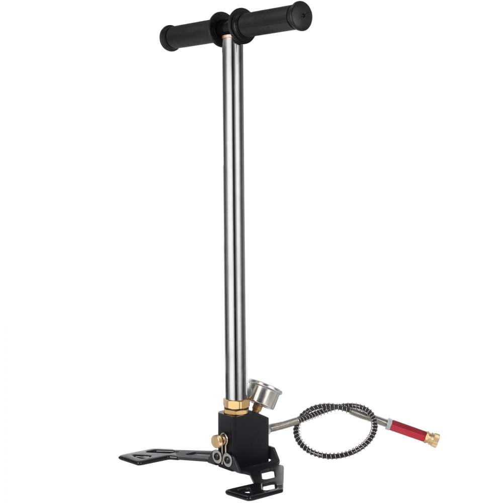 VEVOR Three-Stage High-Pressure Air Pump 4500psi, Portable Hand Pump 30MPa, High-Pressure Bicycle Pump for E-Bike, Mountain Bike, Road Bike, Complete Accessories
