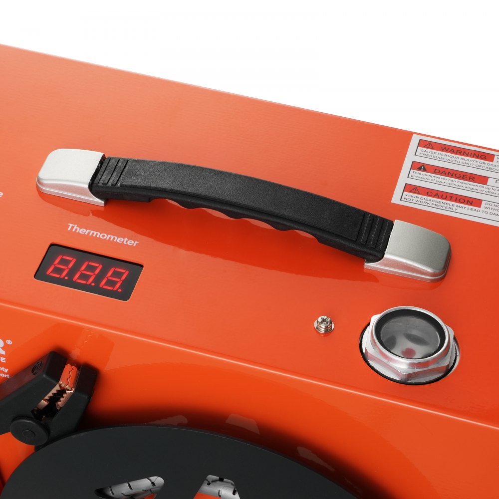 Kompresor powietrza VEVOR PCP, przenośny kompresor do wiatrówek PCP o ciśnieniu 4500 PSI/30 MPa, wbudowany system chłodzenia wodą i wentylatorem, automatyczny kompresor do paintballa DC12V/AC230V z funkcją automatycznego zatrzymywania, do wiatrówek, butli do nurkowania