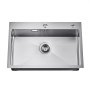 VEVOR Kitchen Sink, Built-in Sink, 68 x 45 x 19 cm, Stainless Steel, Top-Mounted Sink, Single Bowl with Accessories, Household Sink for RV, Preparation Kitchen, Bar