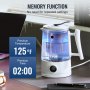 Dzbanek generatora wodoru VEVOR, czajnik o dużej pojemności 1,5 l, technologia SPE i PEM, jonizator wody bogatej w wodór do parzenia kawy lub herbaty