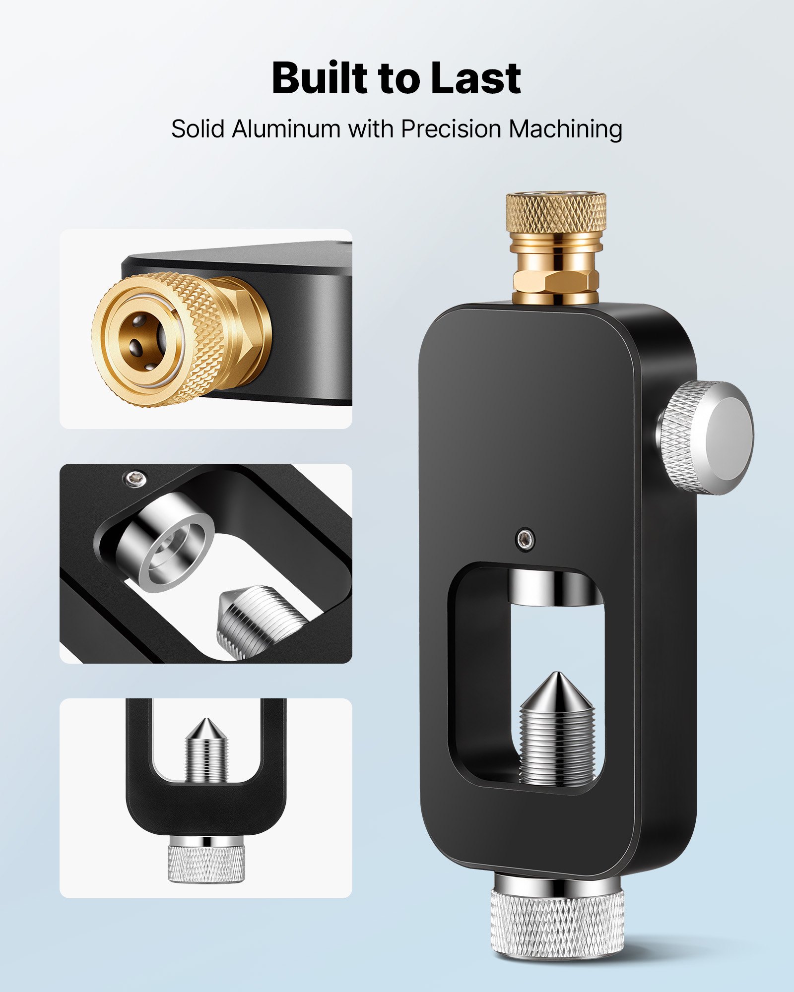 VEVOR Portable Scuba Tank Refill Adapter, 8 mm Male Connector, Aluminum Diving Oxygen Tank Refill Adapter for Oxygen Cylinder Diving Equipment, High Pressure Fill Station for Underwater Exploration