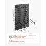 VEVOR Stojak na broń do montażu na ścianie na 2 karabiny i 4 pistolety, uchwyt na karabin z haczykami, stojak na karabin wykonany ze stali węglowej (rama) i PVC (panel tylny), modułowy system przechowywania broni