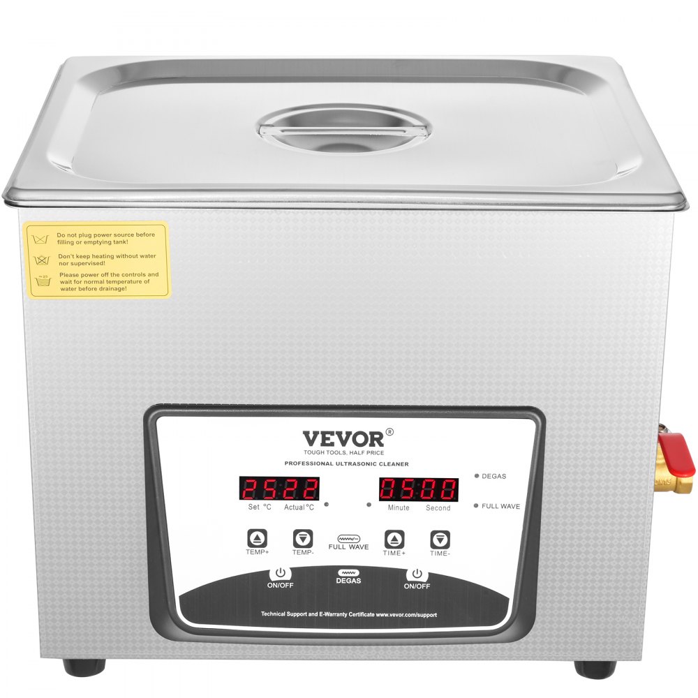 VEVOR 10L Digital Ultrasonic Cleaner 40kHz Ultrasonic Cleaner Jewelry Cleaning Ultrasonic Ultrasonic Cleaning Device Eyeglass Cleaning Device with Heater Timer