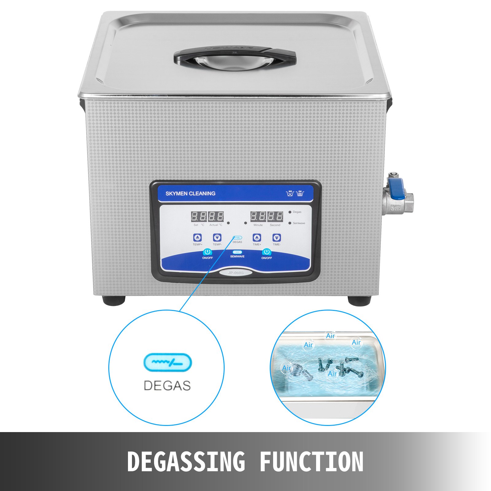 VEVOR 15L Digital Ultrasonic Cleaner 40kHz Ultrasonic Cleaner Jewelry Cleaning Ultrasonic Cleaning Device Glasses Cleaning Device with Heater Timer