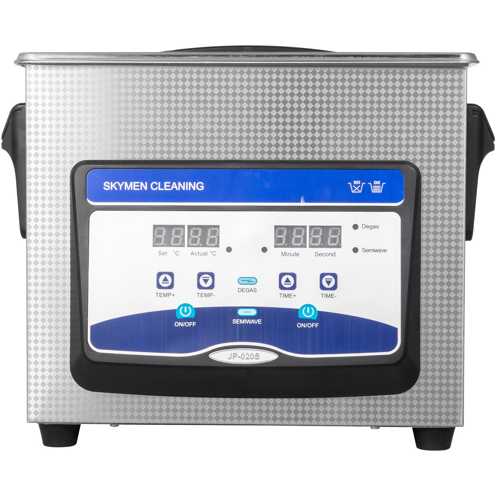 VEVOR 3.2L Cyfrowa myjka ultradźwiękowa 40 kHz Czyszczenie biżuterii Urządzenie do czyszczenia ultradźwiękowego Urządzenie do czyszczenia okularów z timerem grzania