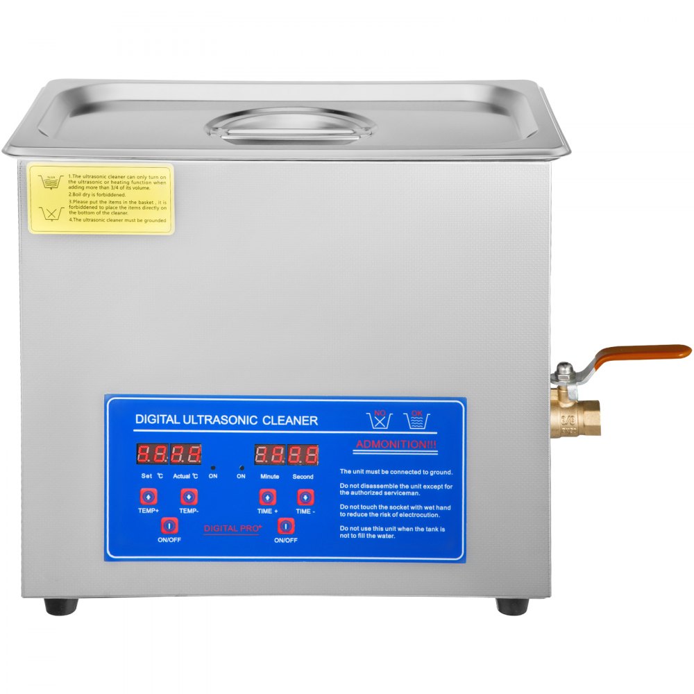 VEVOR Ultrasonic Cleaner Urządzenie do czyszczenia ultradźwiękowego 6 l Ultradźwiękowa maszyna do czyszczenia płyt 180 W Regulowany czas, urządzenie do czyszczenia płyt ze stali nierdzewnej 40 kHz