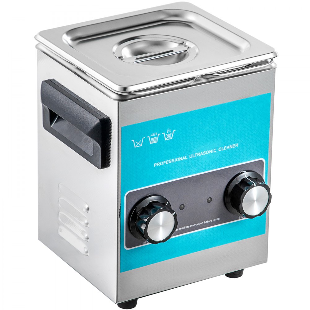 VEVOR 2L Pojemność zbiornika Cyfrowa myjka ultradźwiękowa 40 kHz Myjka ultradźwiękowa Czyszczenie biżuterii ze stali nierdzewnej 20-80 ℃ Ultradźwiękowe ultradźwiękowe urządzenie czyszczące 220 V Urządzenie do czyszczenia okularów z zegarem grzewczym