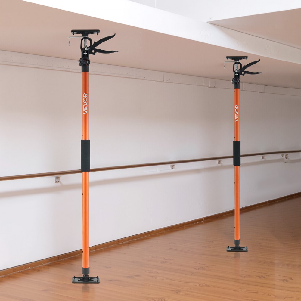 VEVOR Jednoręczny wspornik sufitowy, 2 sztuki, teleskopowy wspornik stalowy o długości 116–290 cm, wspornik montażowy o udźwigu do 70 kg do montażu szafek, podnoszenia płyt gipsowo-kartonowych, słupków ładunkowych