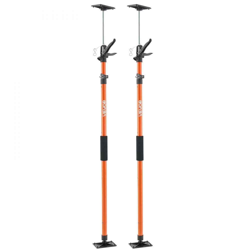 VEVOR Jednoręczny wspornik sufitowy, 2 sztuki, teleskopowy wspornik stalowy o długości 116–290 cm, wspornik montażowy o udźwigu do 70 kg do montażu szafek, podnoszenia płyt gipsowo-kartonowych, słupków ładunkowych