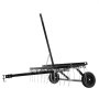VEVOR Lawn Scarifier, 1219 mm Scarifier with 24 Spring Steel Tines, Lawn Scarifier for ATV or Mower, Lawn Rake with Lifting Handle for Garden, Farm, Grass
