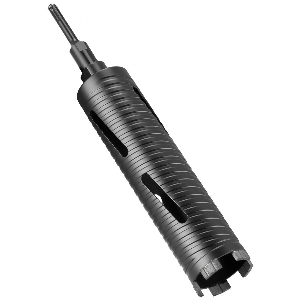 Wiertło rdzeniowe VEVOR, średnica 64 mm, głębokość wiercenia 241 mm, gwint wewnętrzny M16, wiertło rdzeniowe diamentowe do wiercenia na sucho z 3 adapterami, wiertło prowadzące, klucz imbusowy do betonu zbrojonego, cegły, muru