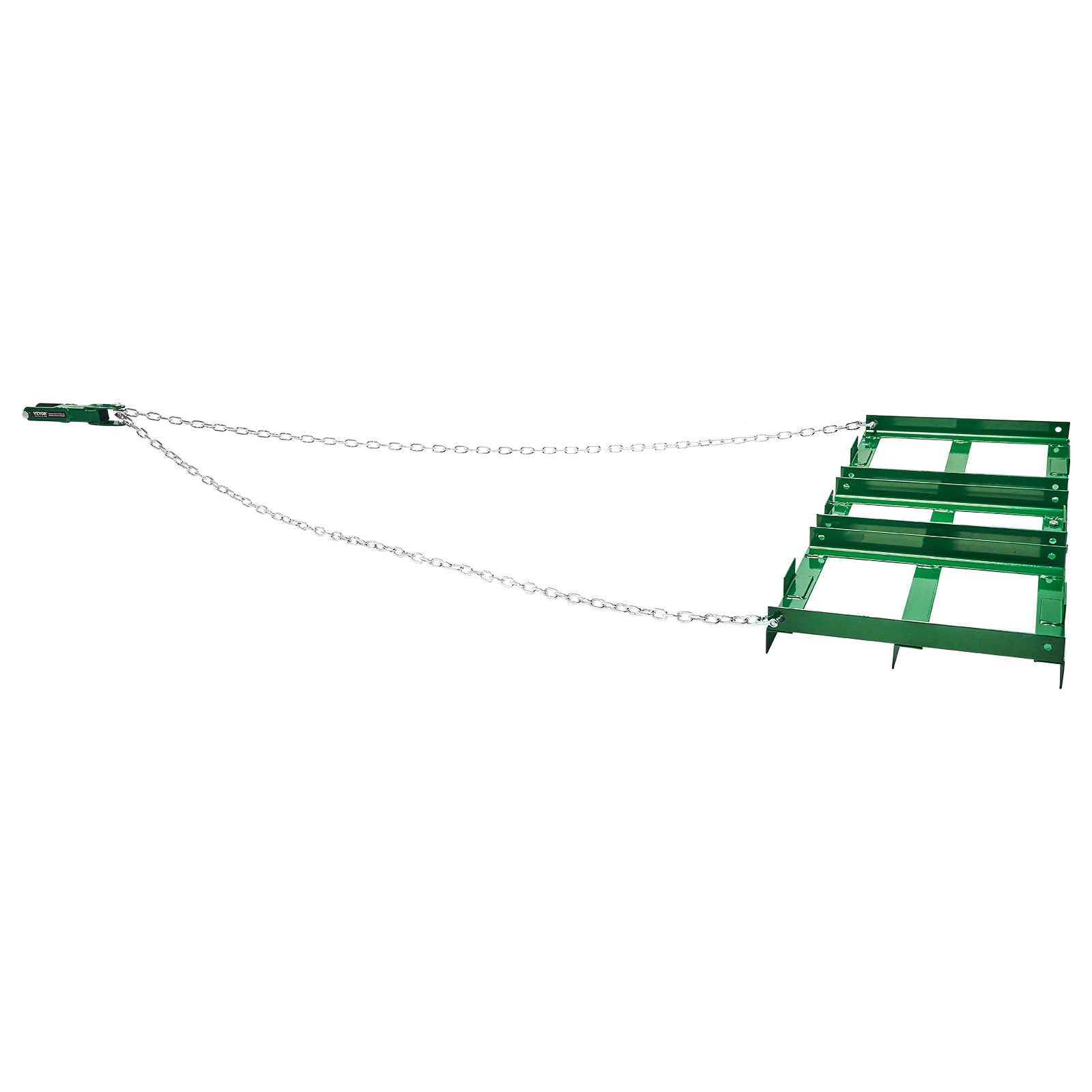 Brona ciągniona VEVOR, 1220x500x100 mm, brona łąkowa z regulowanymi prętami i łańcuchem 1830 mm, brona łąkowa do quadów, pojazdów UTV, traktorów, kosiarek do trawy, narzędzie do wyrównywania trawnika