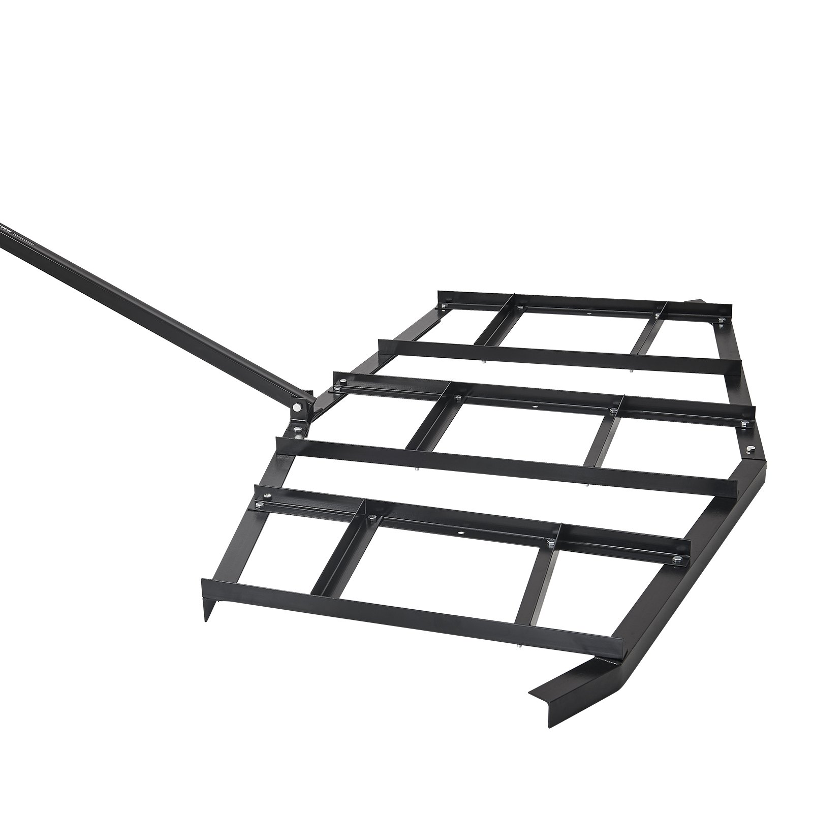 Brona ciągniona VEVOR, 2150x2120x110 mm, brona łąkowa ciągniona, stalowa równiarka podjazdowa Q235 z regulowanymi belkami i zaczepem sworzniowym, brona podjazdowa do ciągników, pojazdów terenowych, UTV