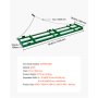 VEVOR trailing harrow, 2435x500x100 mm, meadow harrow with adjustable bars and 183 cm chain, meadow harrow for off-road vehicles, UTVs, tractors, lawnmowers, trailing tool for the farm