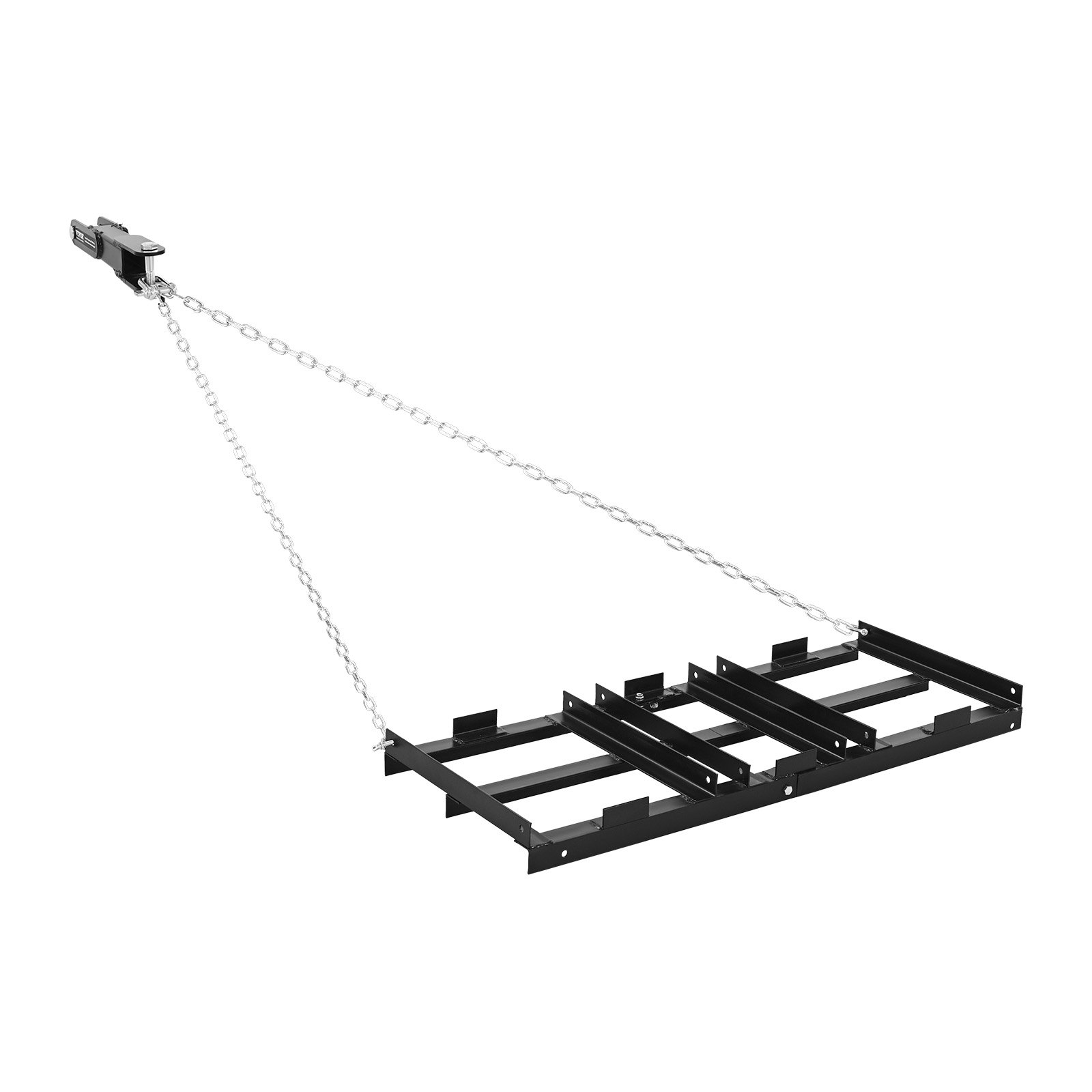 Brona wleczona VEVOR 122x50 cm, brona łąkowa, brona łąkowa z łańcuchem 183 cm, wysokowydajna brona wyrównująca, ocynkowana stalowa brona polowa do podjazdów żwirowych, odpowiednia do quadów, UTV i traktorów