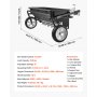 Aerator do trawników VEVOR montowany na przyczepie, szerokość rozrzutu 81 cm, rozsiewacz z uniwersalnym złączem, siewnik ogrodowy i aerator gleby o udźwigu 45 kg i kołach 10-calowych, wertykulator do quadów i pojazdów UTV